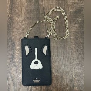 Kate Spade French bulldog Antoine phone crossbody bag